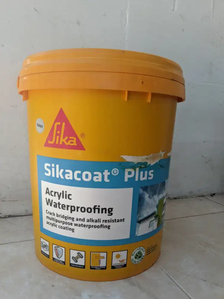 Sikacoat plus 20Kg Abu-abu ,Jual murah siap cod gresik cat anti bocor