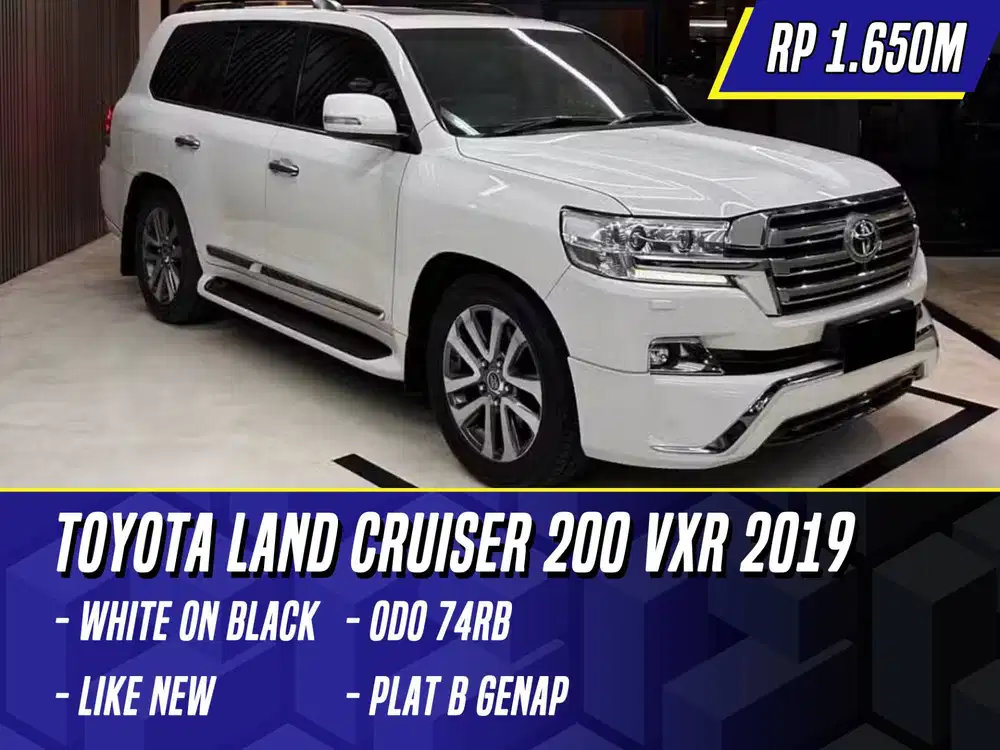 Toyota Land Cruiser 200 VXR 2019 NIK 2018 White on Black Putih LC VX R