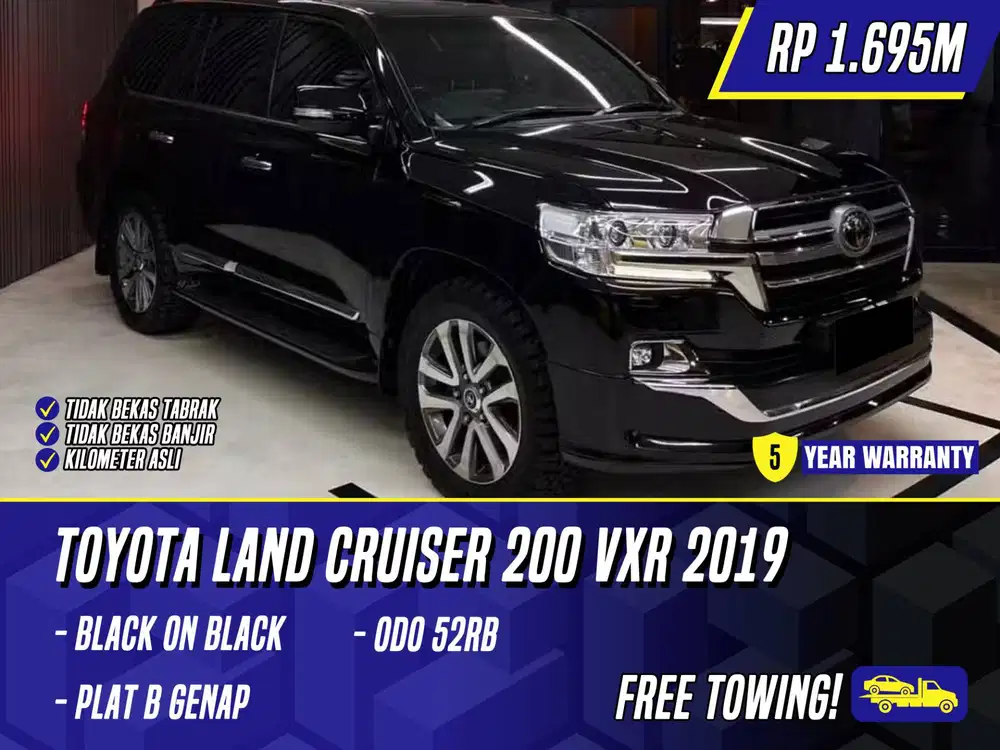 Toyota Land Cruiser 200 VXR 2019 Black Hitam LC LC200 200VXR VX R