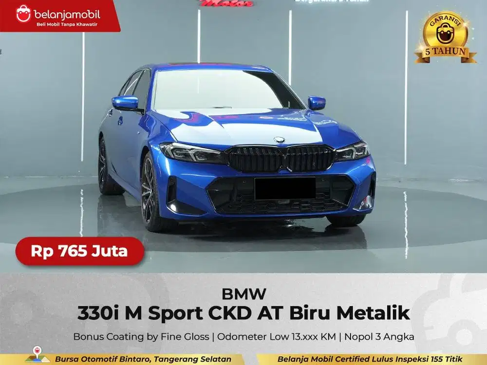 [ KM LOW 13RB ] BMW 330i 330 i M Sport CKD AT Biru 2023/2024