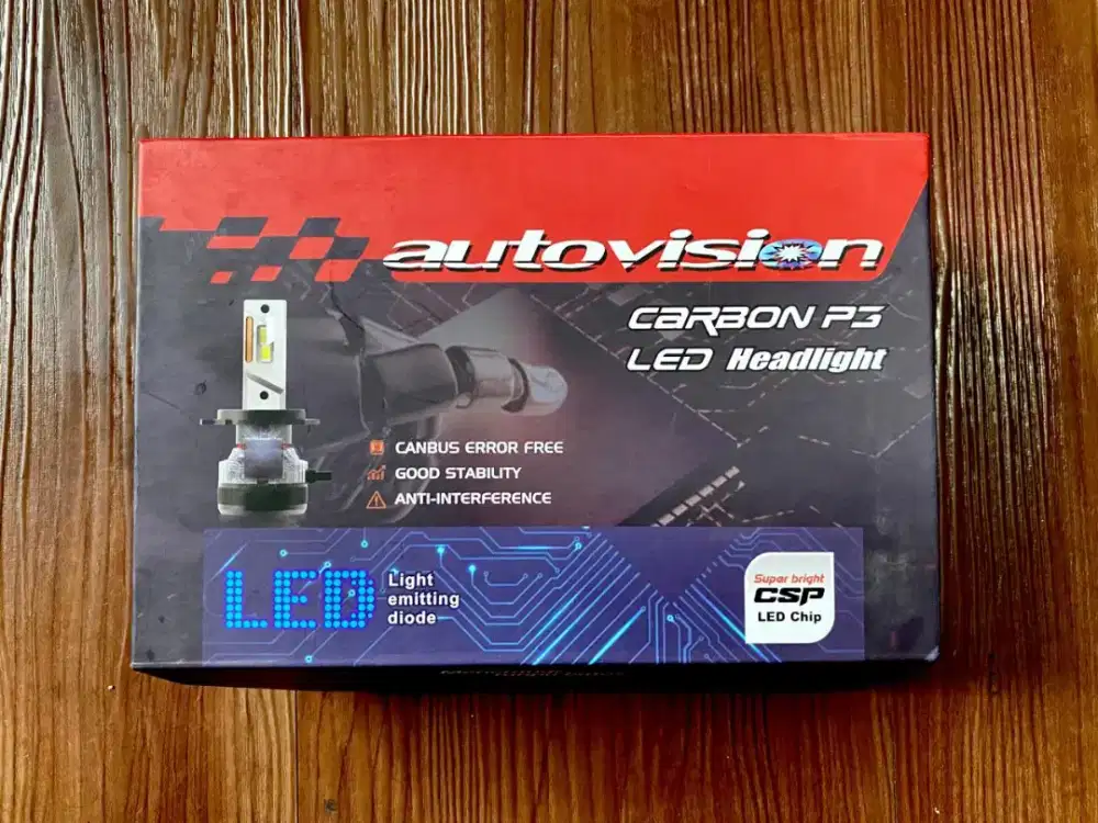 LAMPU MOBIL, AUTOVISION LED P3 CARBON PREMIUM, SOKET H-11