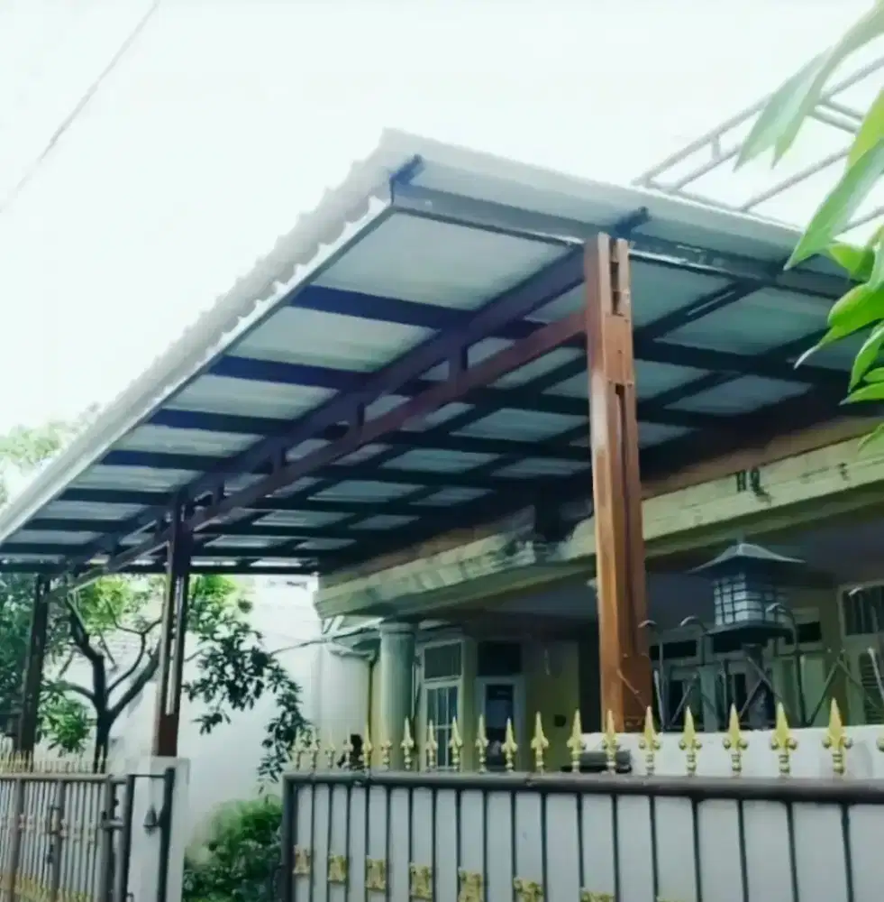 Kanopi Baja Ringan Atap Alderon Double layer