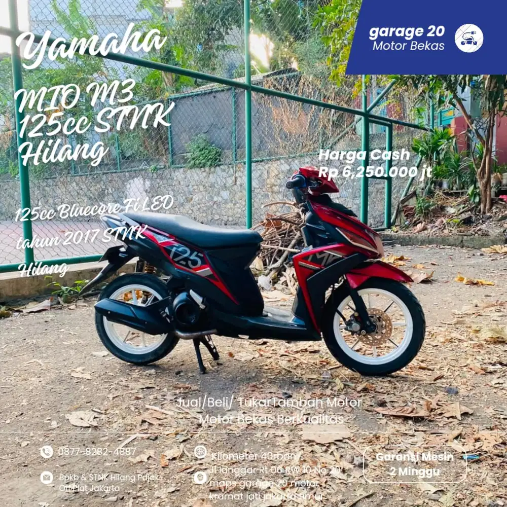 Yamaha Mio M3 125cc Bluecore Stnk Hilang Tahun 2017