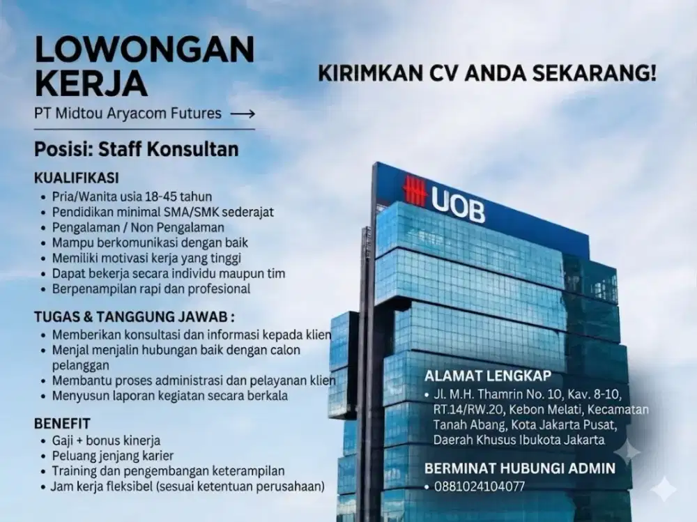 Butuh 10 Karyawan Baru