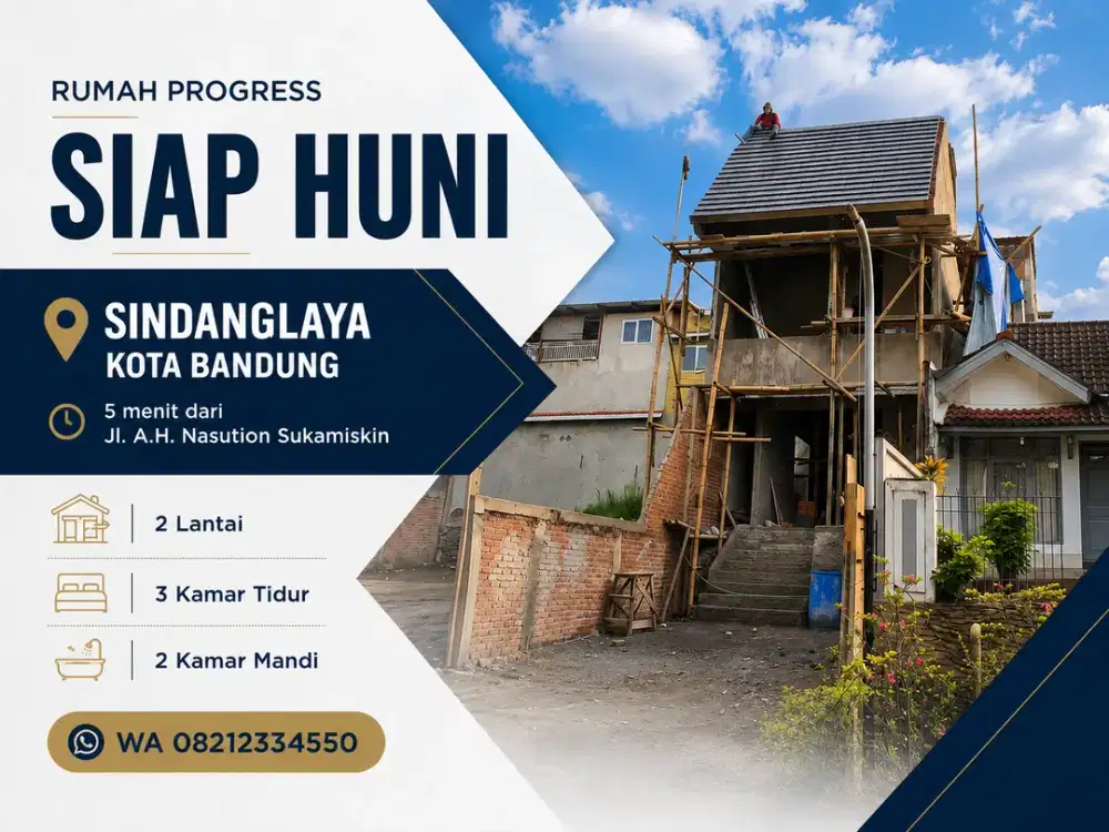 Jual Rumah 2 Lantai Siap Huni Sindanglaya Sukamiskin Kota Bandung Dekat Jl AH Nasution