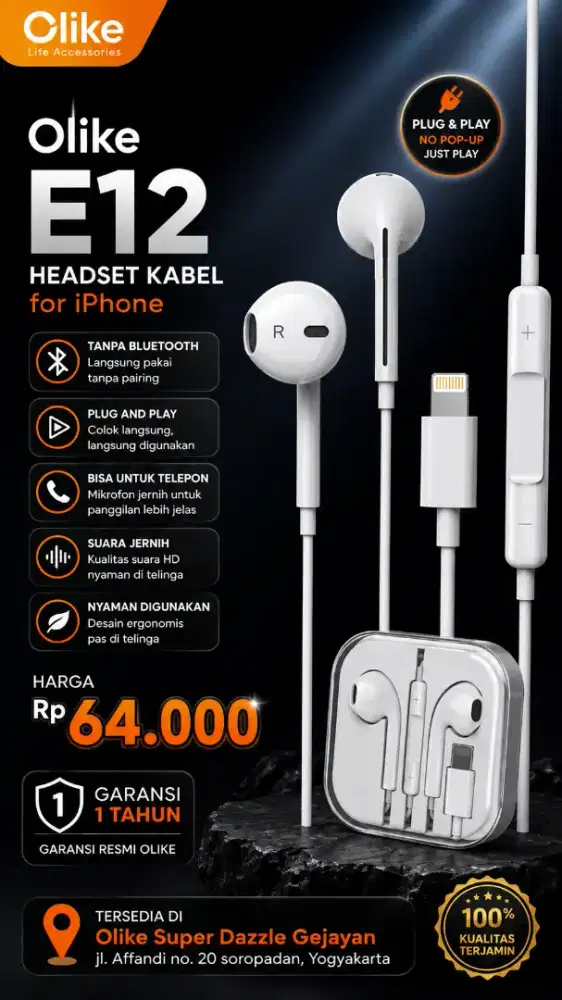Headset kabel Olike E12 for IP