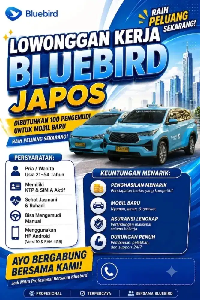 Lowongan driver taxi