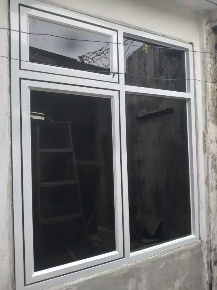 Jendela aluminium T150cm L120cm harga dg pasang bisa bayar ditempat