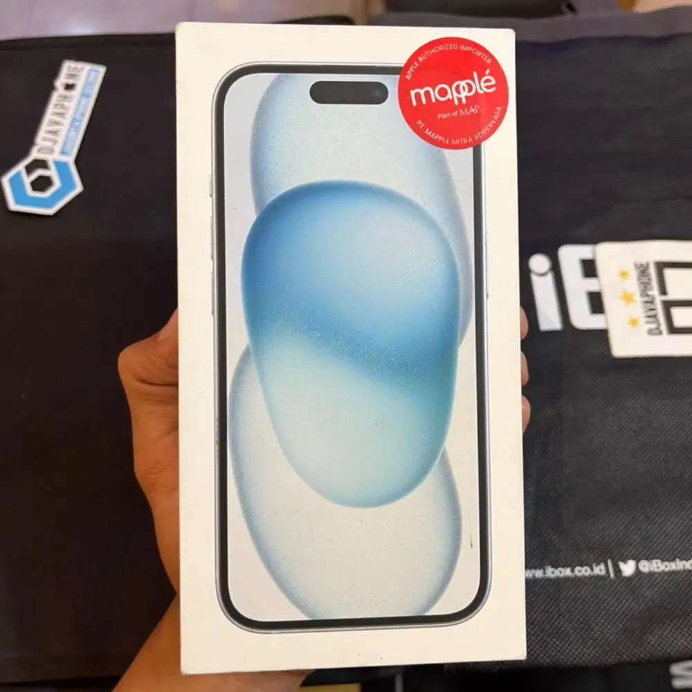 iPhone 15 Blue 128GB NEW Garansi Resmi iBox 1 Tahun