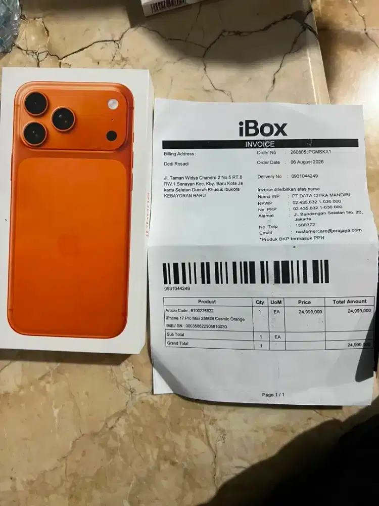 iPhone 17 Pro Max 256GB Cosmic Orange New