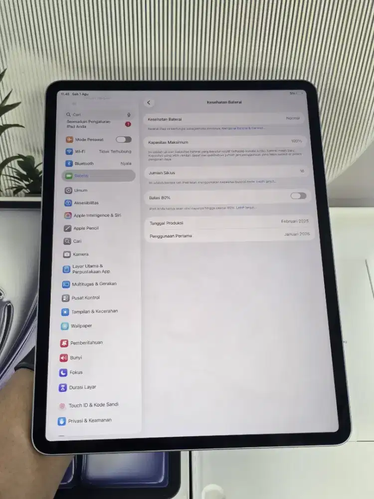 Ipad air m3 128gb ibox lengkap