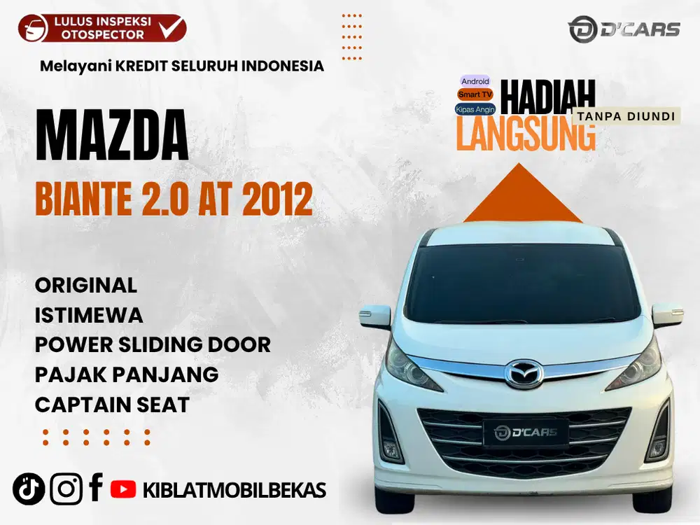 DIJUAL MAZDA BIANTE 2.0 MATIC 2012 ISTIMEWA