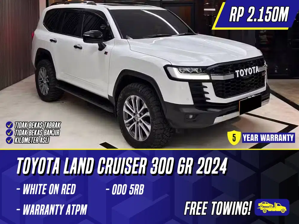 Toyota Land Cruiser 300 GR 2024 White on Red Putih LC LC300 300GR GRS