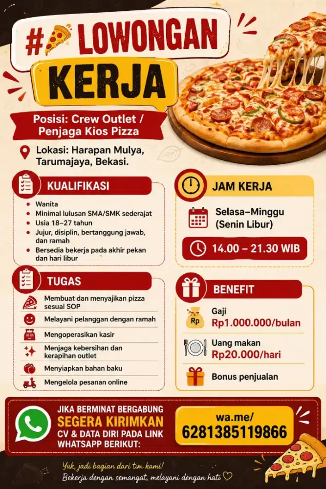 Crew outlet pizza