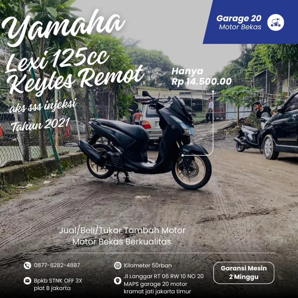 Yamaha LEXI 125cc vva bluecore keyles Tahun 2021