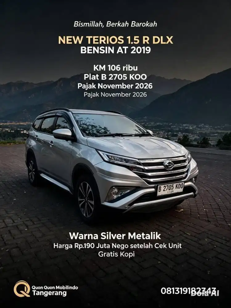 NEW TERIOS 1.5 R DELUXE AT  A/T MATIC AUTOMATIC 2019