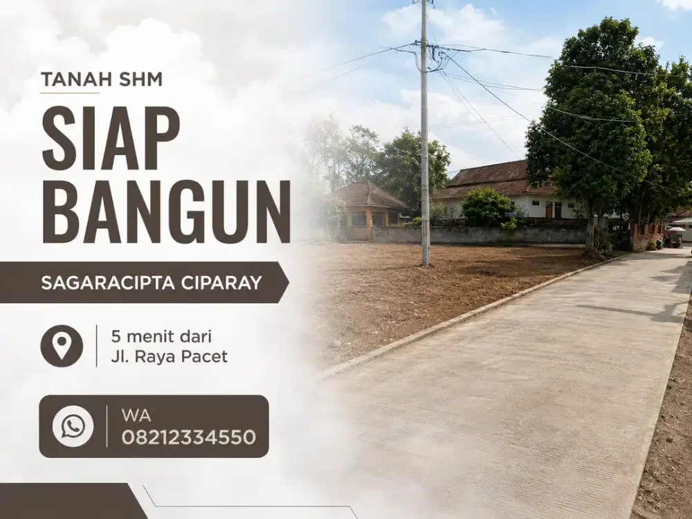 Jual Investasi Tanah Kavling Kapling SHM Sagaracipta Ciparay Bandung Dekat Jl Raya Pacet