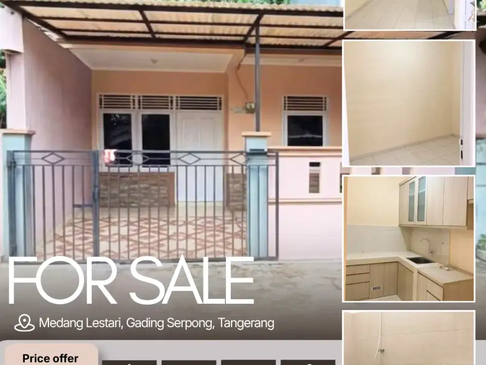 Disewakan rumah siap huni di Medang Lestari