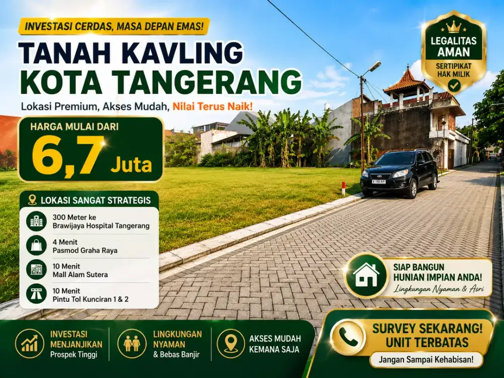 Kavling Tanah Dekat Brawijaya Hospital Tangerang, SHM Pecah