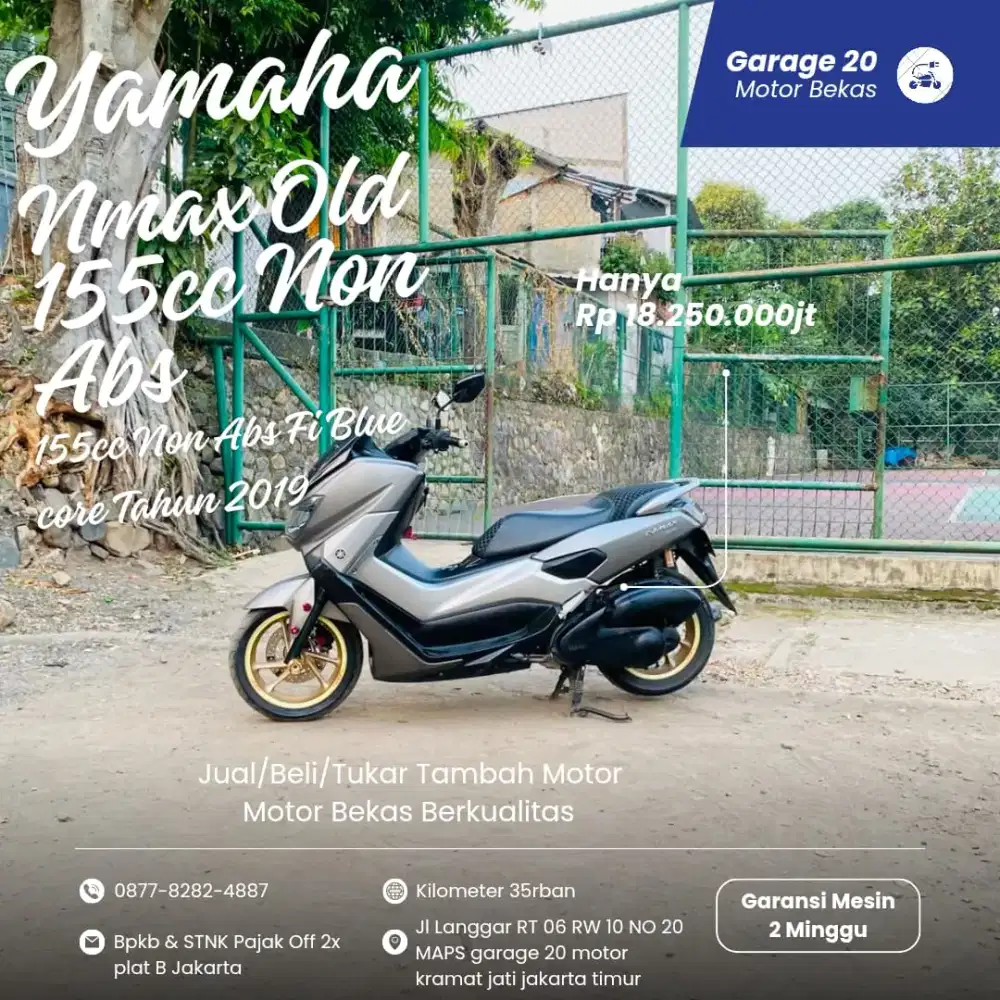 Yamaha NMAX 155cc Non ABS Fi Bluecore Tahun 2019