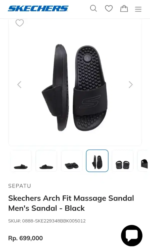 Skechers Arch Fit Massage Sandal Men's Sandal - Black