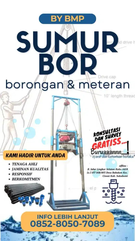 Sumur Bor, Sumber Air Bersih, Profesional,