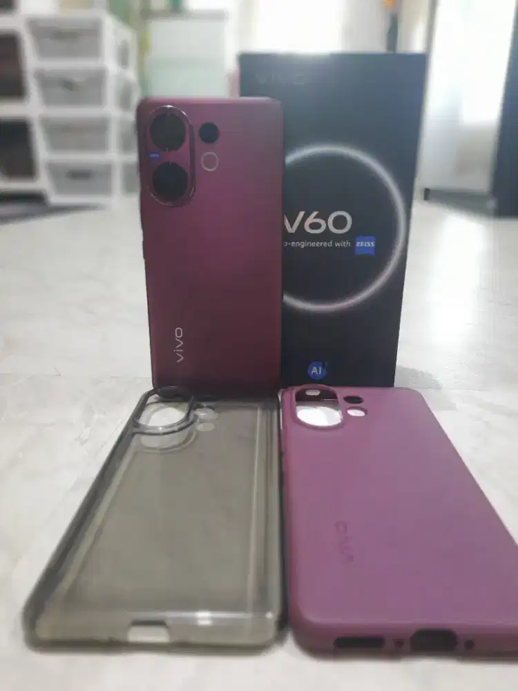 Jual HP VIVO V60 5G 8/256 MAROON FULLSET GARANSI ON