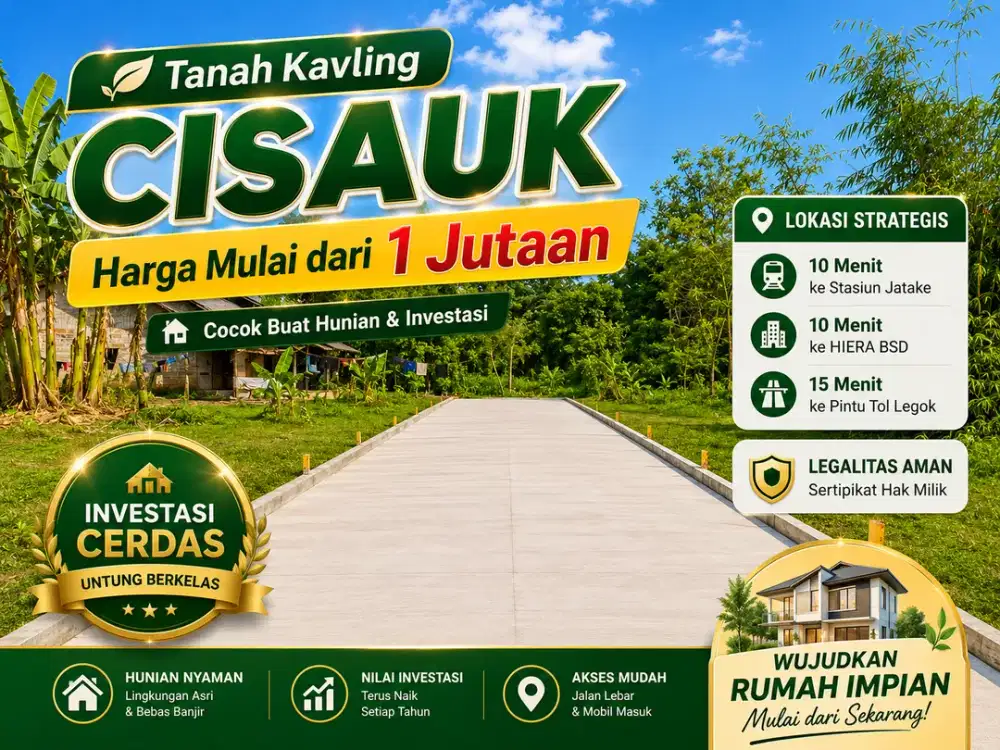 Tanah Murah Dekat HIERA BSD Land, 1 Jt-an SHM