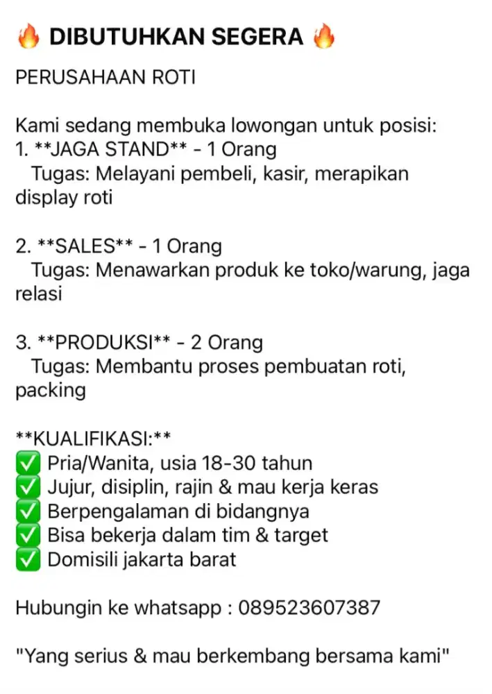 kerja gerak cepat