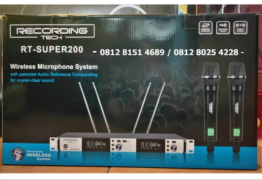 Recording Tech RT-Super200 - Professional Wireless Two Handheld Mic