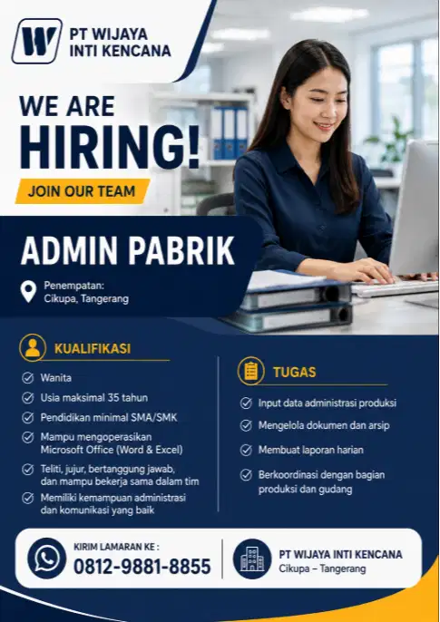 ADMIN PABRIK - PT Wijaya Inti Kencana