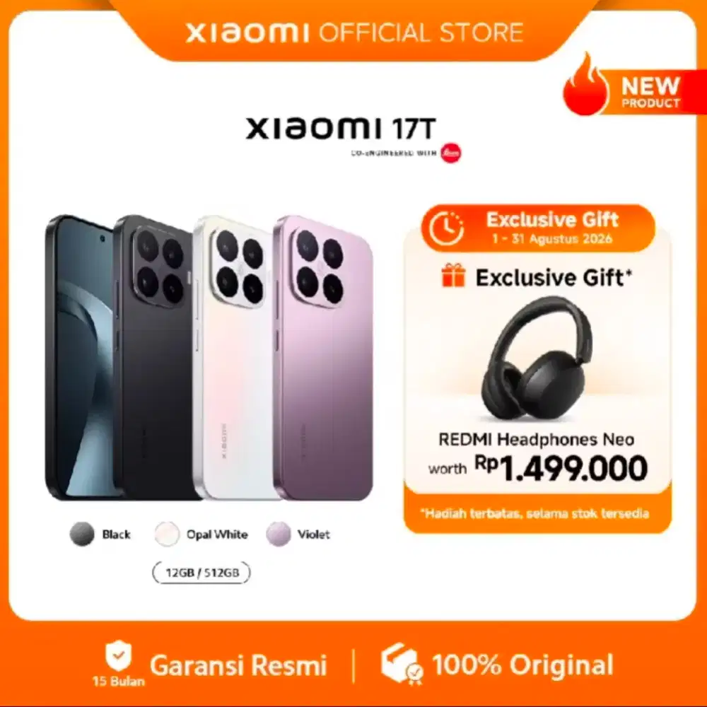 CICILAN XIAOMI 17T 512GB FREE Redmi Headphone Neo