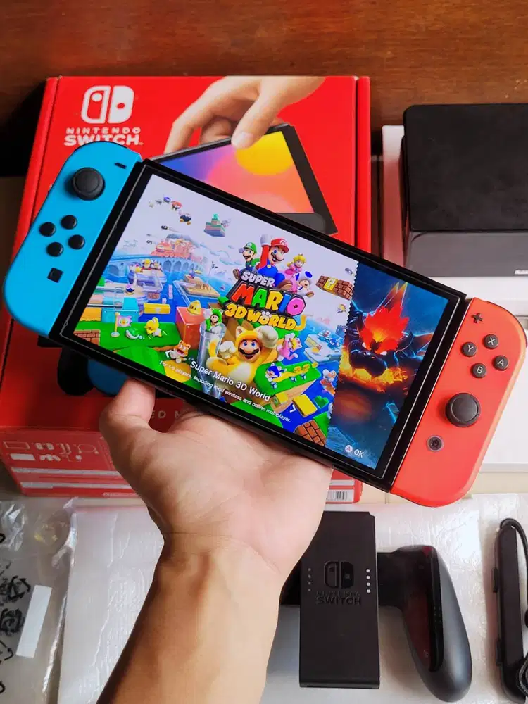 Nintendo Switch OLED 256GB Full Games Fullset Second Preloved Lengkap