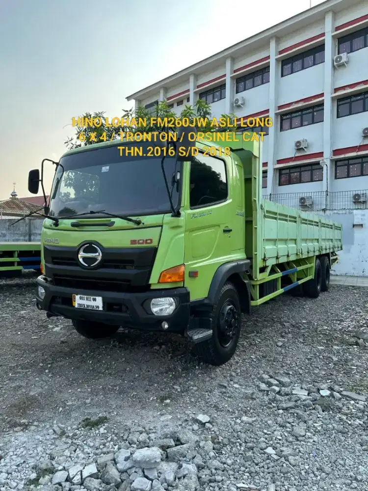 HINO LOHAN FM260JW ASLI LONG 6X4 BAK TRIWAY BARU TRONTON ISTIMEWA