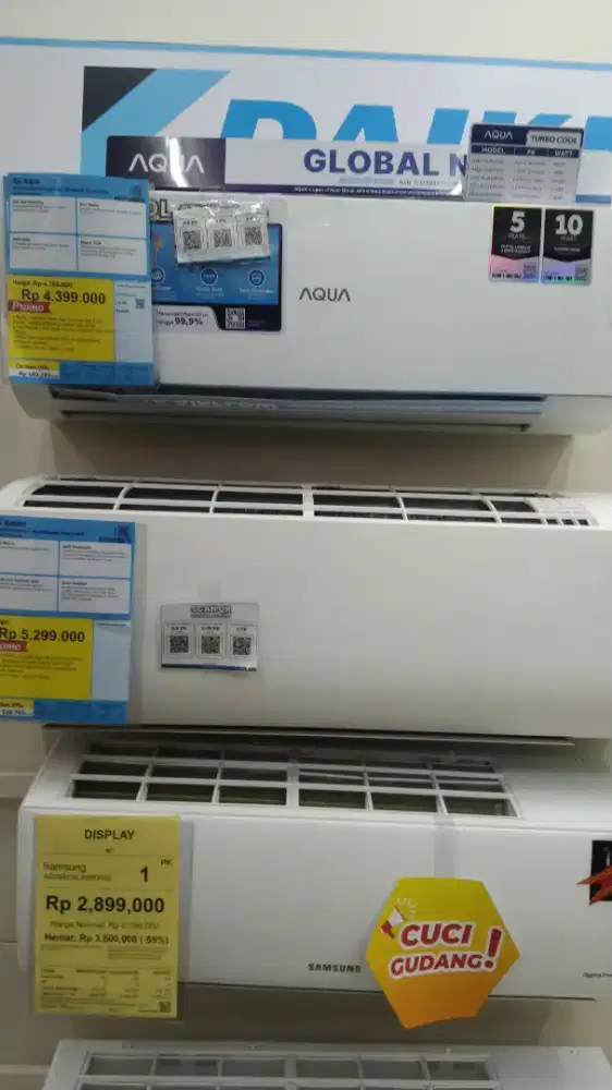 Mesin cuci Aqua 05 PK turbo cooling