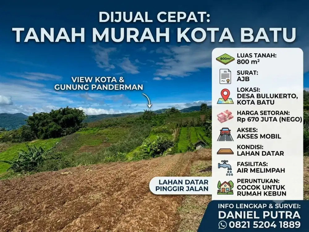 DIJUAL TANAH KOTA BATU
