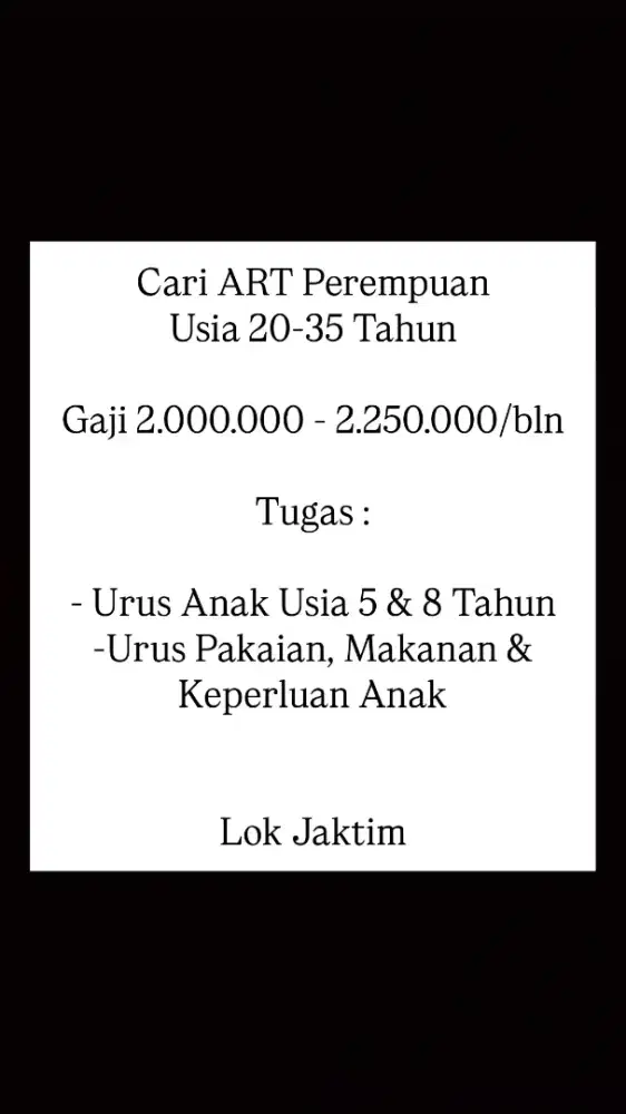 Cari Art/Prt Perempuan