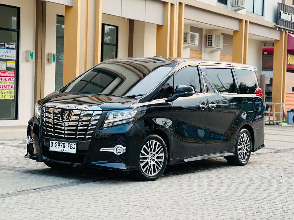 TOYOTA ALPHARD 2.5 SC PREMIUM SOUND AT BENSIN 2015 HITAM 2016 RECORD