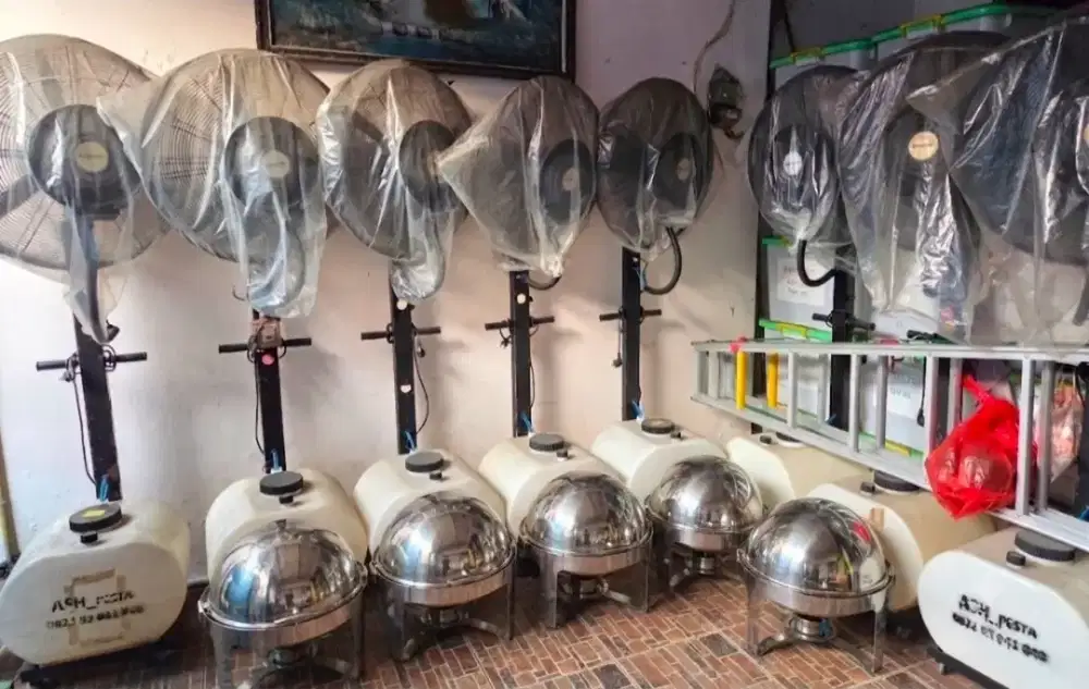Jual alat pesta misty fan,kipas angin uap merk krisbow dan rollstop