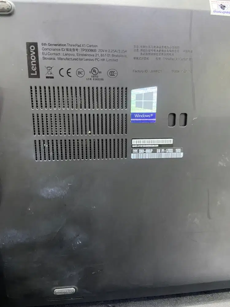 Lenovo thinkpad xi carbon i5 gen 8