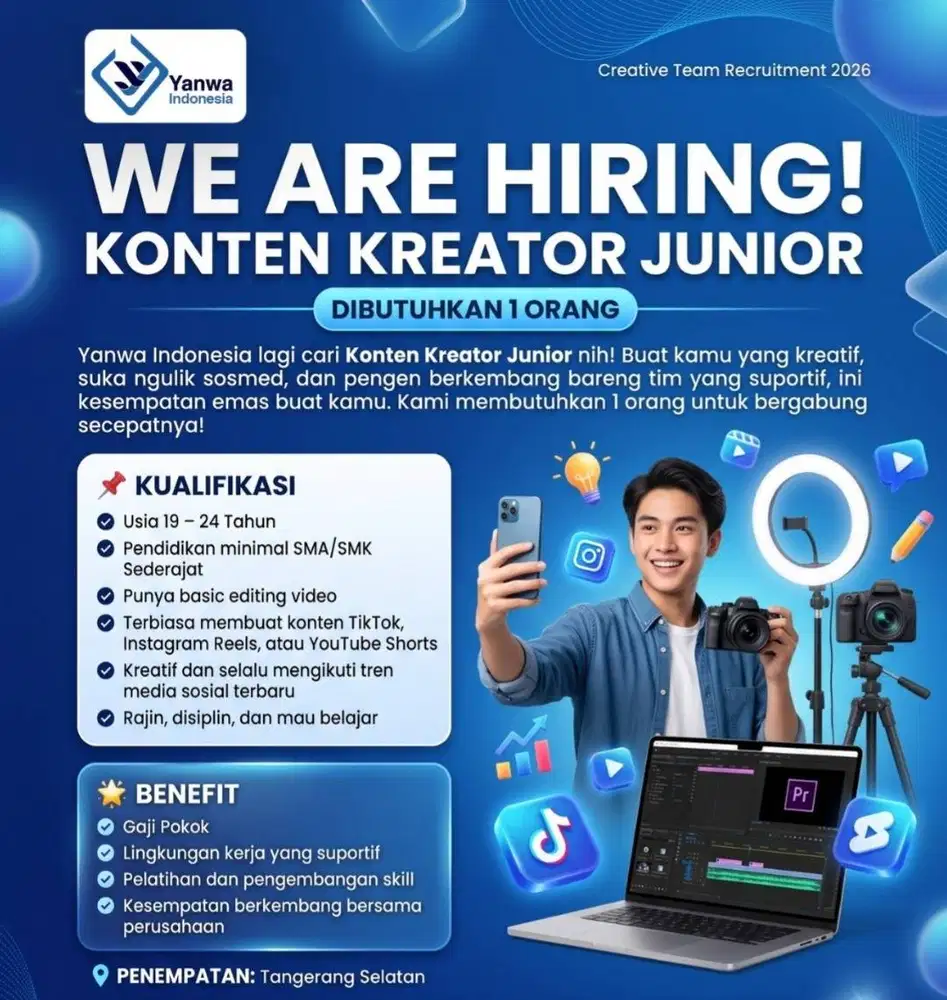 *LOWONGAN KERJA - KONTEN KREATOR JUNIOR*