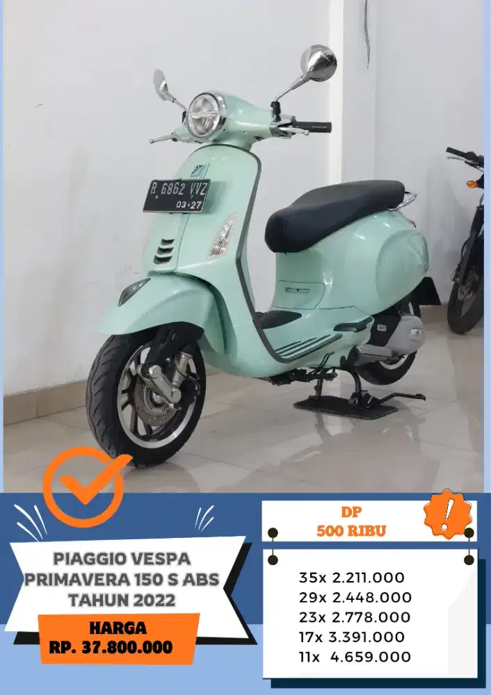 KM 5 RIBU!! PIAGGIO VESPA PRIMAVERA 150 S ABS TAHUN 2022