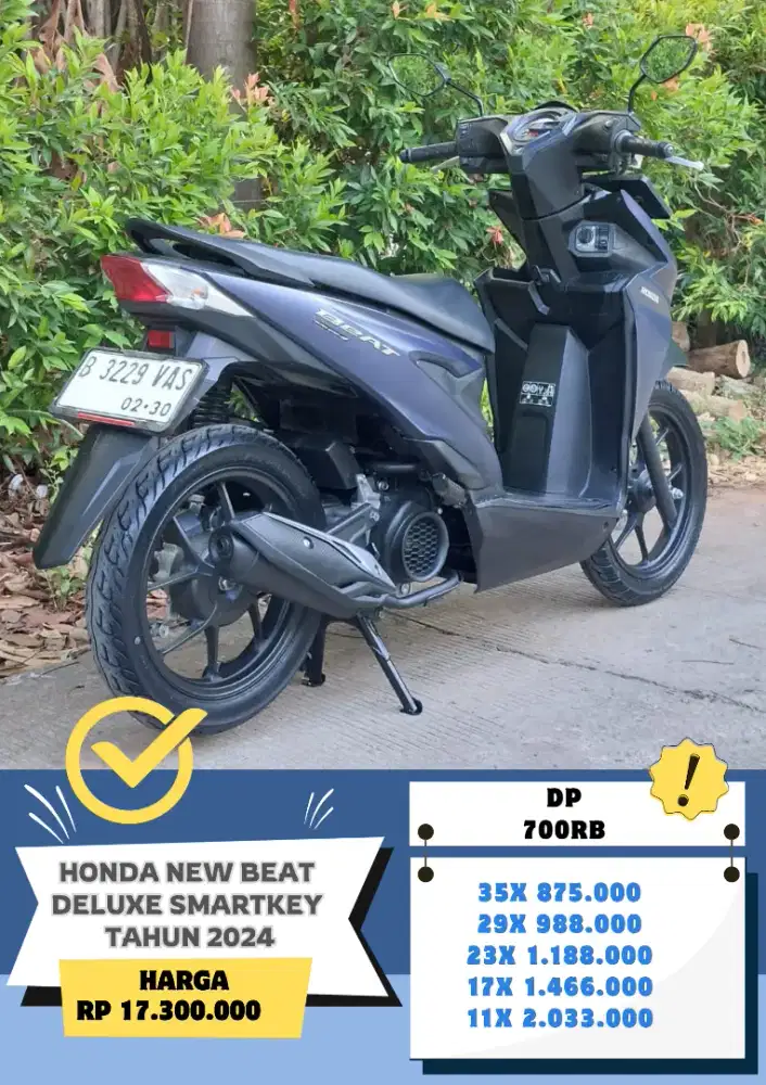 DP 700RB! Honda New Beat Deluxe Smartkey Tahun 2024