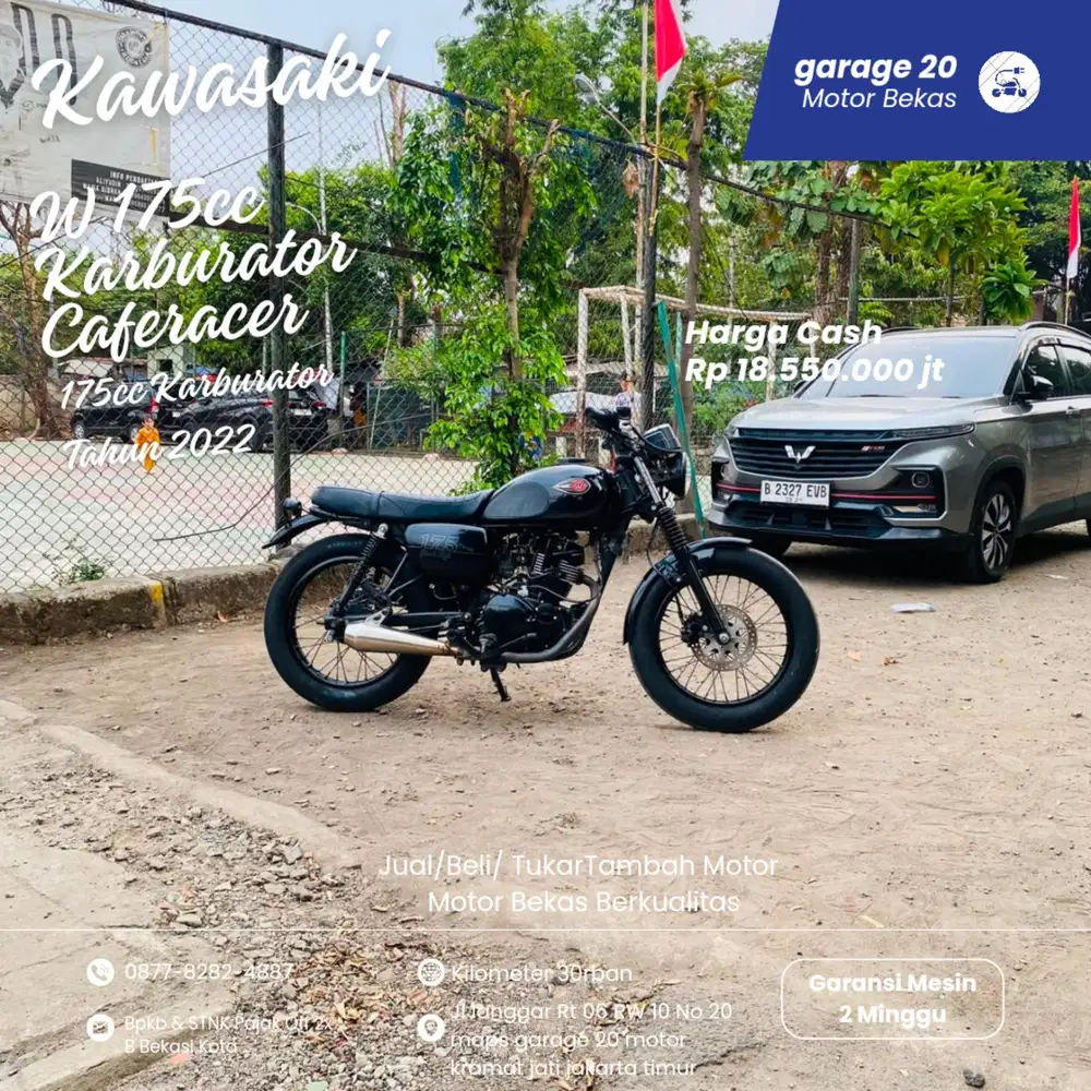 Kawasaki W175 SE Karburator Cafe Tahun 2022 Pajak Off