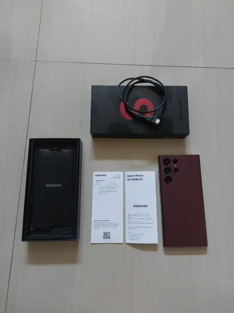 Samsung Galaxy S22 Ultra 12/256GB Burgundy Resmi SEIN Mulusss