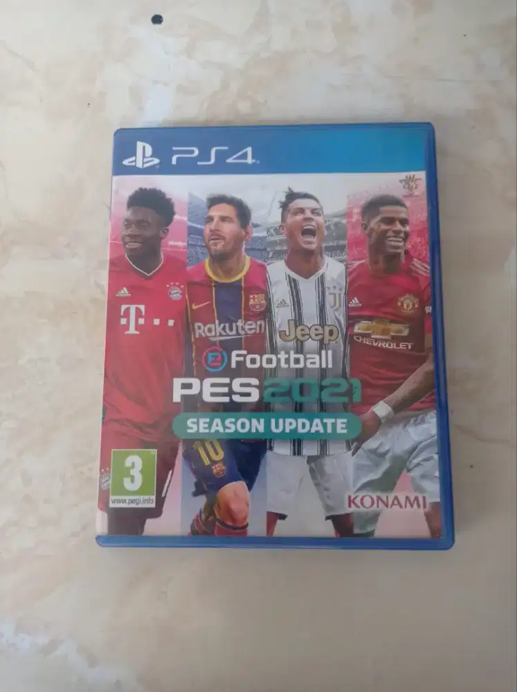 Kaset ori PS4 pes 2021 update transfer normal ada box poris cipondoh