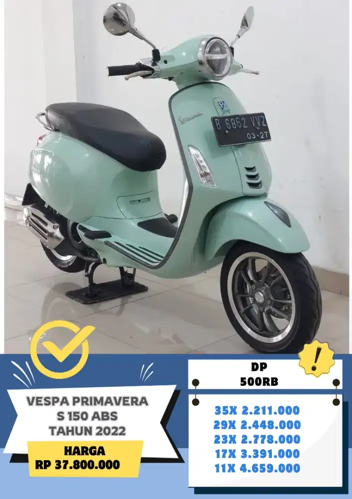 KM 5RB Vespa Primavera 150 S ABS Tahun 2022