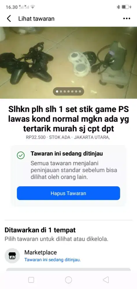 Slhkn plh slh 1 psg stik game PS lawas utk ank bermain kond normal