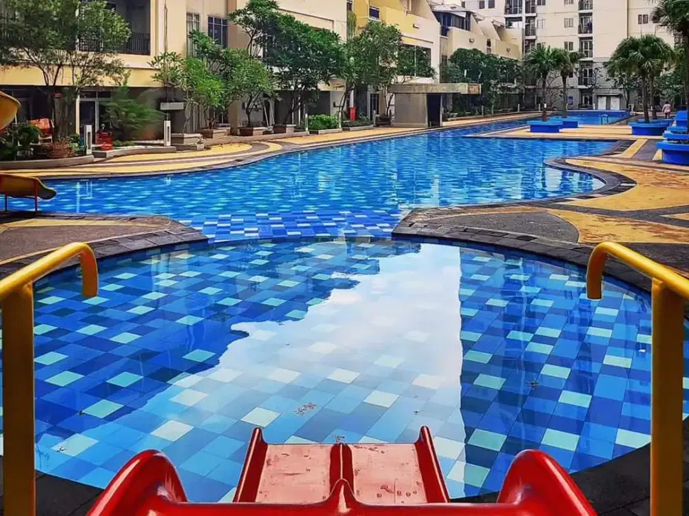 Dijual Apartemen Maple Park Kemayoran Jakpus, Lantai RG  Full Furnished Balcon Barat - 600 Juta Nego