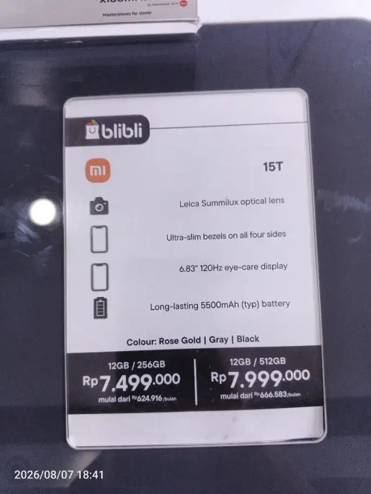XIAOMI 15T CICILAN VIA INDODANA